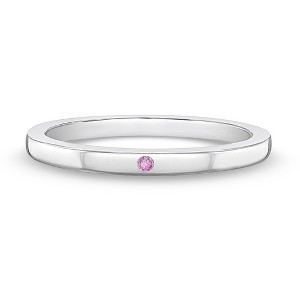 Girl's Thin CZ Band Sterling Silver Ring - In Season Jewelry - 1 of 4