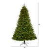 Nearly Natural 8-ft Wellington Spruce Natural Look Artificial Christmas Tree with 550 Clear LED Lights and Pine Cones - 2 of 4
