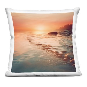 Stupell Industries Sunset Melodies at Sea Indoor Decorative Throw Pillow, 18 x 18 - 1 of 3