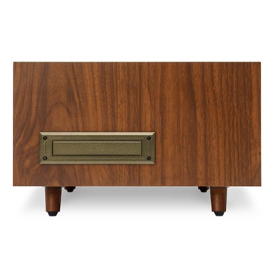 Victrola Walnut 6-in-1 Mid-Century Music Center with Bluetooth