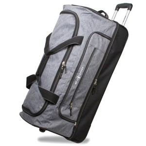 Dejuno 32-Inch Lightweight Denim Drop Bottom Rolling Duffel Bag - 1 of 4