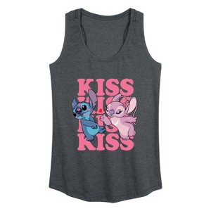 Women's - Lilo and Stitch - Kiss Graphic Racerback Tank - 1 of 4