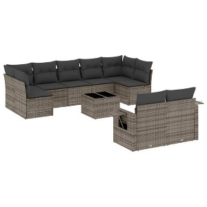 vidaXL Garden Sofa Set Grey - 1 of 4