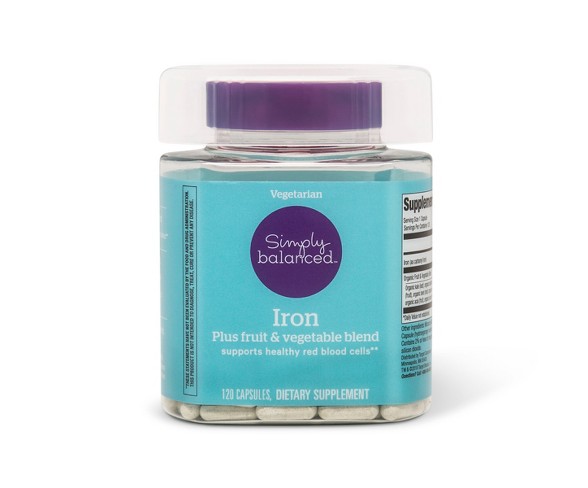 Iron Dietary Supplement Capsules - 120ct - Simply Balanced&#153;