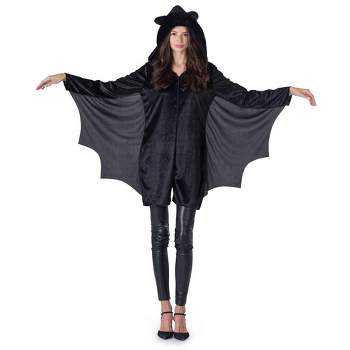 Dress Up America Bat Costume for Women - Adults Black Halloween Bat Jumpsuit