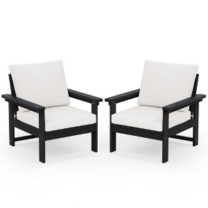 Hyleory Luxurious Outdoor Patio Seating Set with Cushions - Durable HDPE Design for Ultimate Comfort - 1 of 4