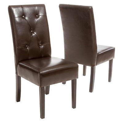 Pier 1 leather on sale dining chair