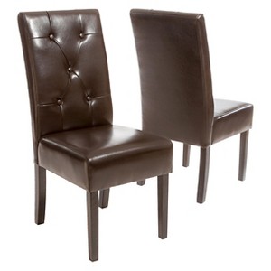 Taylor Bonded Leather Dining Chair Set 2ct - Christopher Knight Home - 1 of 4