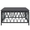 vidaXL Patio Footstool with Cushion Anthracite Woven Fabric - 3 of 4
