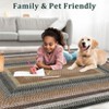 Braided Print Machine Washable Rug for Living Room Non-Slip Area Rug Stain Resistant Carpet for Dining Room Bedroom Nursery Office - 4 of 4