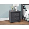 Monarch Specialties Accent Table Side End Nightstand Lamp Living Room Bedroom Metal Laminate Black Contemporary Modern - 2 of 4