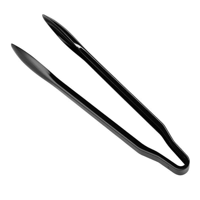 Smarty Had A Party 12" Black Disposable Plastic Serving Tongs (48 Tongs), 1 of 2