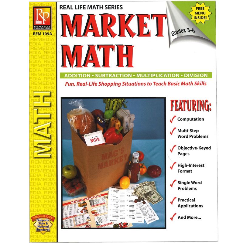 Remedia Publications Market Math for Beginners Book, 1 of 2