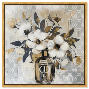 Art Remedy Golden Hues Perfume Floral Gold Fashion Wall Art Framed - 1 of 4