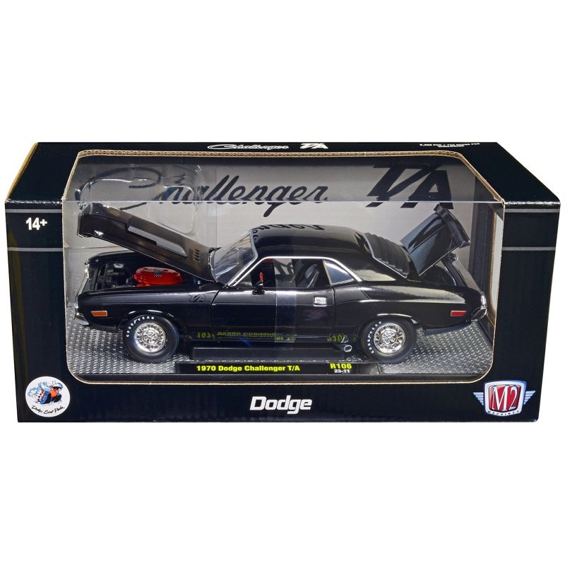 1970 Dodge Challenger T/A Black Limited Edition to 5250 pieces Worldwide 1/24 Diecast Model Car by M2 Machines, 3 of 4