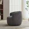 34.25" Corduroy Upholstered Swivel Barrel Accent Chair with Pillow, Soft 360° Lounge Armchair for Living Room or Bedroom–Maison Boucle - 3 of 4