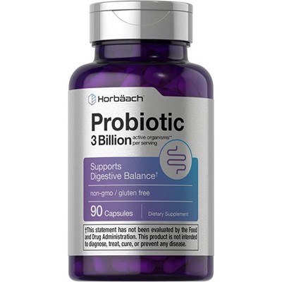 Horbaach Probiotic for Women & Men | 3 Billion CFU | 90 Capsules