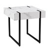 Wennan Modern Faux Marble Desk Black/White - Aiden Lane