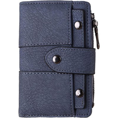 Multi - Function Leather Wallet with 9 Card Slots, Zipper Pocket and ID Windows