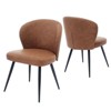 Set of 2 Modern Dining Chairs - Ergonomic Fabric Upholstered w/Oak Legs - 300lb Capacity - Scratch-Resistant & Easy Assembly for Dining Room - 2 of 4
