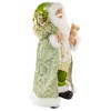 Northlight 24" Irish Santa Claus with Teddy Bear and Gift Bag St. Patrick's Day Figure - Green/White - 3 of 4