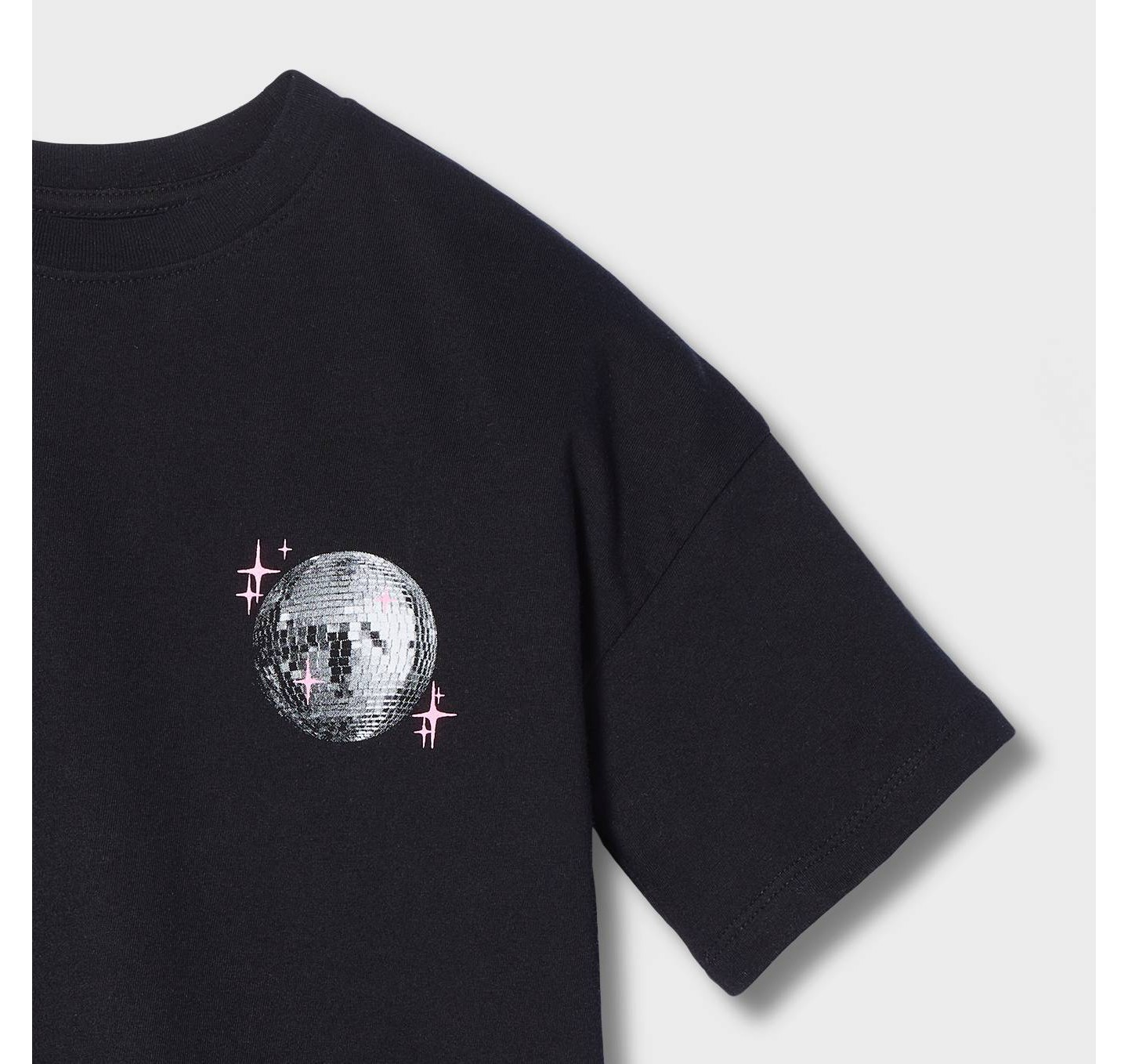 Футболка Cat & Jack Short Sleeve Boxy 'Dance All Night' Graphic T-Shirt для девочек, цвет: Чёрный — фото 3