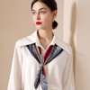 Anna-Kaci Vintage-Inspired Satin Scarf with Artistic Print and Map Detail for Hair Neck or Bag Styling - 3 of 4