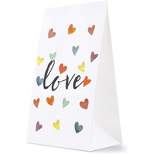 Blue Panda 36 Pack Heart Love Valentines Day Party Favor Bags Small Gift Bags, Treat Goodie Bags, 5x8.67x3.35 in