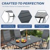 EROMMY Foldable Patio Dining Set with Metal Table & Aluminum Chairs - Durable, All-Weather Furniture for Garden, Lawn & Patio - Gray - 4 of 4