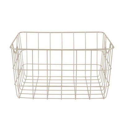 Spectrum Satin Nickel Wire 16" Utility Storage Basket
