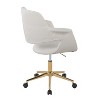 TiramisuBest Vintage Mid - Century Modern Gold & Cream Office Chair: Retro, Adjustable, Indoor - 3 of 4