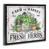 Stupell Industries Farmhouse Fresh Herbs Black Framed Floater Canvas Wall Art - 3 of 4