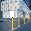 Metal Safety Bollard with 42 Inch Height, 4.5 Inch Diameter Steel Pipe, Yellow Color, Includes 24 Anchor Bolts, Ideal for Traffic-Areas - 2 of 4