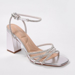 Berness Women's Hailie Rhinestone Strappy Block Heels - 1 of 4