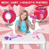 Joyfy 17 Pcs Beauty Salon Toys for Girls, Pretend Play Doll Hair Stylist Toy for Kids Toddler Makeup Party Favor, Birthday Easter Halloween Gift - 2 of 4