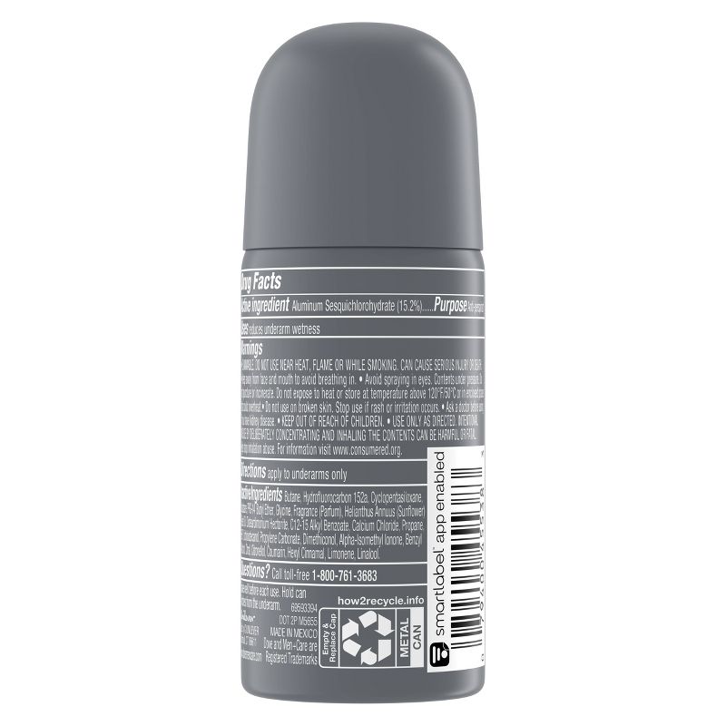 Dove Men+Care 72Hr Clean Comfort Travel Antiperspirant &#38; Deodorant Dry Spray Trial Size - 1oz, 4 of 8