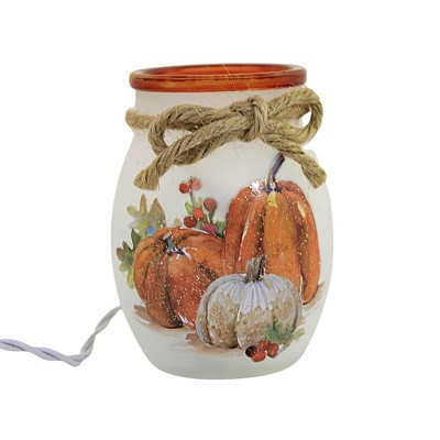 Stony Creek 4.0 Inch Pumpkins Pre-lit Small Jar Fall Thanksgiving ...