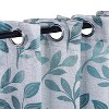 Modern Bohemian Leaves Room Darkening Semi-Blackout Curtains, Set of 2 by Blue Nile Mills - 2 of 4