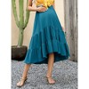 Clearlove Women's High Waist Floral Print Maternity Dress Maxi Skirt Flowy Swing A Line Long Skirts - 2 of 4