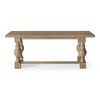 Maven Lane Leon Traditional Wooden Dining Table in Antiqued Grey Finish - 2 of 4