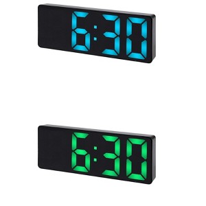 REGALWOVEN 2 Pcs Small Digital Corded Dimmable Electric Alarm Clock 6.3 x 2.4 x 1 Inches - 1 of 4