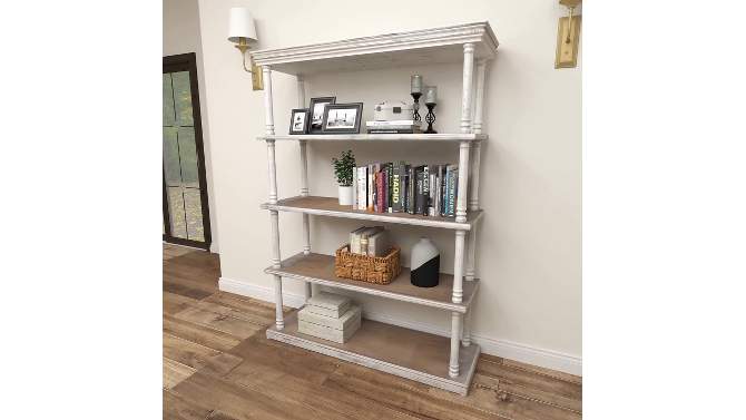 Farmhouse Wood Tall Shelving Unit Brown - Olivia &#38; May, 2 of 35, play video