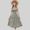 Anna-Kaci Women's Floral Print Sleeveless Midi Dress with Tiered Skirt - 2 of 4