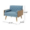 CAVINAS Soft Accent Chair with Tufted Backrest and Rolled Pillows,Mid-Century Upholstered Living Room Chairs,Reading Chairs for Living Room - 3 of 4