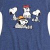 Girls' - Peanuts - Snoopy Siblings Fit & Flair Cap Sleeve Dress - 2 of 4