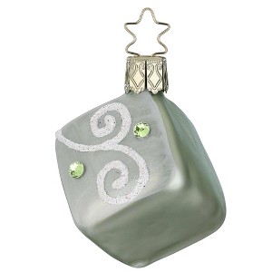 Inge Glas 2.0 Inch Mint Petit Four Ornament Christmas Spring Little Cake Tree Ornaments - 1 of 3