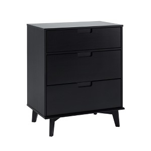 Mid-Century Modern Solid Wood 3-Drawer Dresser ¨C Black - 1 of 1