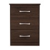 HomeStock Wenge Nightstand 24x18x16 Compact Modern Bedside Table with Drawer, Sleek Finish and Sturdy Design for Bedroom Storage - 3 of 4