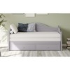 APRILSOUL Twin Size Wood Daybed with 2 Storage Drawers ,Wooden Sofa Bed with Handrail for Living Room Bedroom - 4 of 4