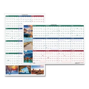 Earthscapes Recycled Reversible/Erasable Yearly Wall Calendar, Nature Photos, 18 x 24, White Sheets, 12-Month (Jan-Dec): 2026 - 1 of 4